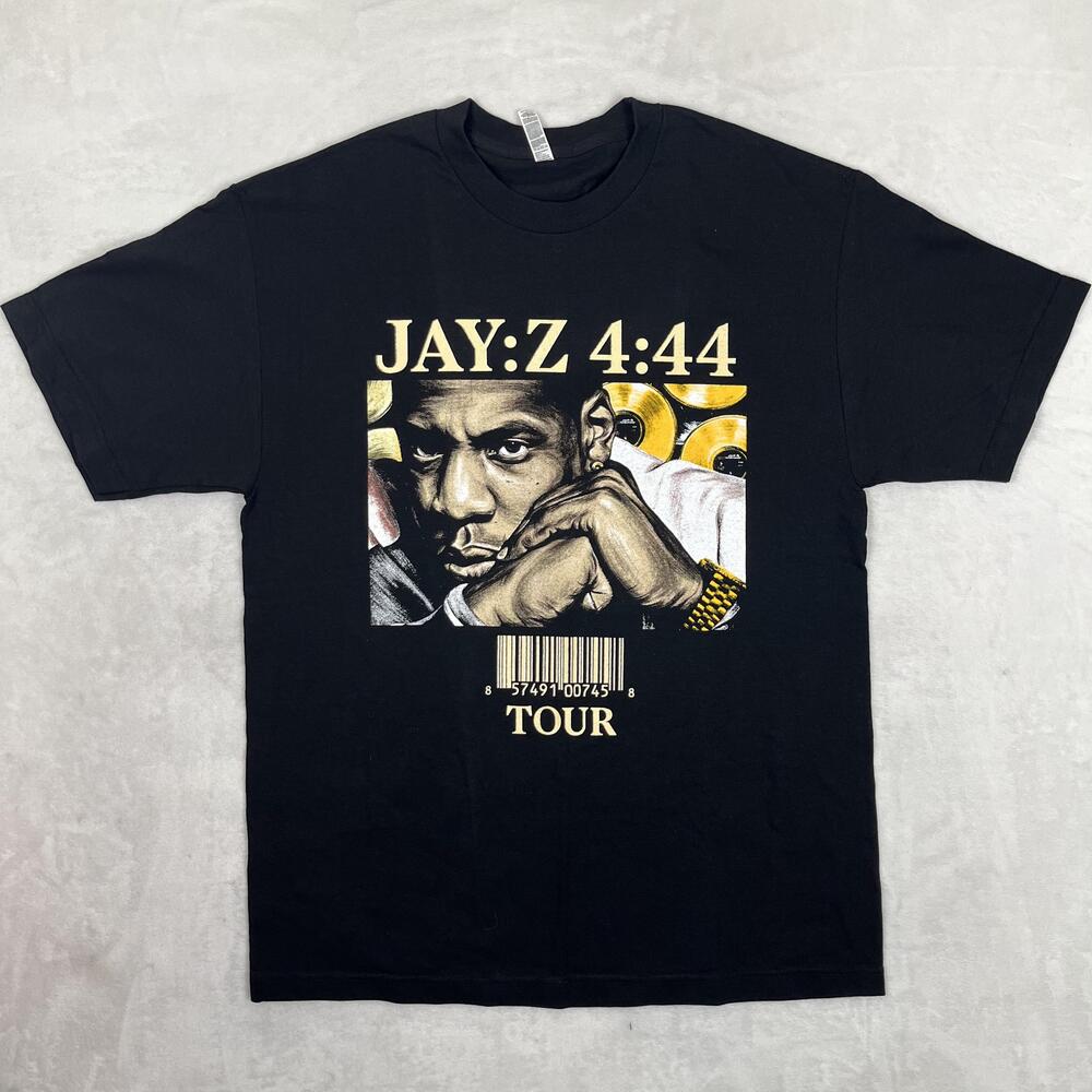 Jay-Z 4:44 Tour T-Shirt Mens Large Black Rap Hip Hop Concert Music Tee